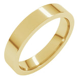 14K Yellow Gold 4 mm Comfort-Fit Flat Band Size 12