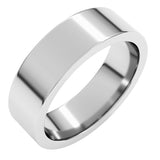 14K White Gold 6 mm Comfort-Fit Flat Band Size 12