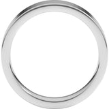 14K White Gold 5 mm Comfort-Fit Flat Band Size 9.5