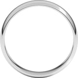 Sterling Silver 5 mm Lightweight Half Round Band Size 10