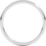 14K White Gold 1.5 mm Lightweight Comfort-Fit Half Round Band Size 9