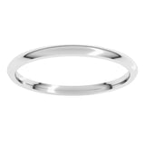 Platinum 1.5 mm Lightweight Comfort-Fit Half Round Band Size 6