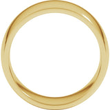 14K Yellow Gold 10 mm Lightweight Comfort-Fit Half Round Band Size 7.5