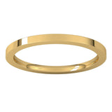 14K Yellow Gold 1.5 mm Comfort-Fit Flat Band Size 10