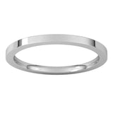 14K White Gold 1.5 mm Comfort-Fit Flat Band Size 4.5