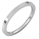 14K White Gold 1.5 mm Comfort-Fit Flat Band Size 8
