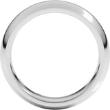 14K White Gold 6 mm Comfort-Fit Half Round Band Size 8