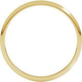 10K Yellow Gold 1.5 mm Lightweight Half Round Band Size 4.5