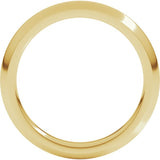 14K Yellow Gold 3 mm Comfort-Fit Half Round Band Size 6