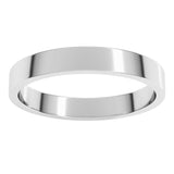 14K White Gold 3 mm Flat Band Size 5