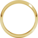 10K Yellow Gold 5 mm Half Round Band Size 9