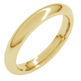 18K Yellow Gold 3 mm Comfort-Fit Half Round Band Size 6