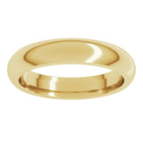 10K Yellow Gold 4 mm Comfort-Fit Half Round Band Size 8
