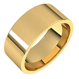 14K Yellow Gold 8 mm Lightweight Comfort-Fit Flat Band Size 9