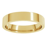 14K Yellow Gold 4 mm Lightweight Comfort-Fit Flat Band Size 6