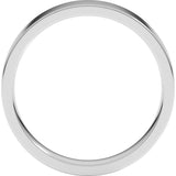 14K White Gold 4 mm Lightweight Comfort-Fit Flat Band Size 8.5