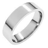 10K White Gold 5 mm Lightweight Comfort-Fit Flat Band Size 11