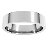 14K White Gold 5 mm Lightweight Comfort-Fit Flat Band Size 7