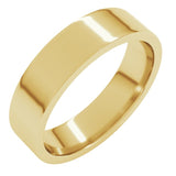 10K Yellow Gold 5 mm Lightweight Comfort-Fit Flat Band Size 9