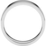 10K White Gold 7 mm Lightweight Comfort-Fit Flat Band Size 10
