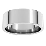 10K White Gold 7 mm Lightweight Comfort-Fit Flat Band Size 10