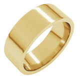 10K Yellow Gold 7 mm Lightweight Comfort-Fit Flat Band Size 11