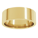 14K Yellow Gold 7 mm Lightweight Comfort-Fit Flat Band Size 5.5