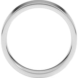 14K White Gold 6 mm Lightweight Comfort-Fit Flat Band Size 10.5