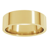 14K Yellow Gold 6 mm Lightweight Comfort-Fit Flat Band Size 10
