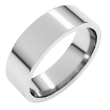 14K White Gold 6 mm Lightweight Comfort-Fit Flat Band Size 8.5