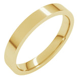 14K Yellow Gold 3 mm Lightweight Comfort-Fit Flat Band Size 4.5