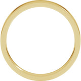 18K Yellow Gold 3 mm Lightweight Comfort-Fit Flat Band Size 5.5