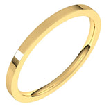14K Yellow Gold 1.5 mm Lightweight Comfort-Fit Flat Band Size 5