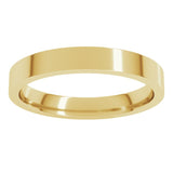 10K Yellow Gold 3 mm Lightweight Comfort-Fit Flat Band Size 7