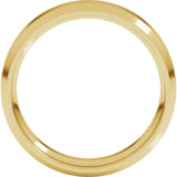 14K Yellow Gold 5 mm Beveled-Edge Comfort-Fit Flat Band Size 8.5