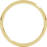 10K Yellow Gold 1.5 mm Lightweight Comfort-Fit Half Round Band Size 7.5