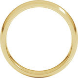 14K Yellow Gold 5 mm Lightweight Comfort-Fit Half Round Band Size 8.5
