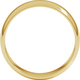 14K Yellow Gold 6 mm Lightweight Half Round Band Size 9.5