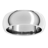 Platinum 7 mm Comfort-Fit Half Round Band Size 12.5