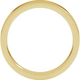 14K Yellow Gold 3 mm Comfort-Fit Flat Band Size 5.5