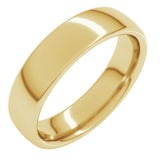 14K Yellow Gold 5 mm Comfort-Fit European-Style Band Size 12