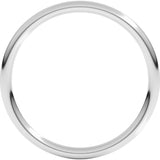 14K White Gold 1.5 mm Comfort-Fit Full Round Band Size 6