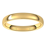 10K Yellow Gold 3.5 mm Comfort-Fit European-Style Band Size 8