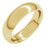 10K Yellow Gold 5.5 mm Comfort-Fit Half Round Band Size 9.5