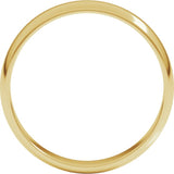 10K Yellow Gold 4 mm Lightweight Half Round Band Size 8.5