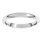 14K White Gold 2.5 mm Comfort-Fit Half Round Band Size 7