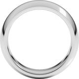 Sterling Silver 8 mm Comfort-Fit Half Round Band Size 9.5