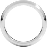 14K White Gold 4 mm Comfort-Fit Half Round Band Size 6