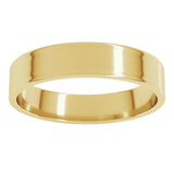 14K Yellow Gold 4 mm Ultra-Lightweight Flat Band Size 8.5