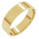 14K Yellow Gold 5 mm Ultra-Lightweight Flat Band Size 6